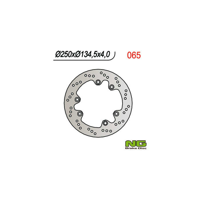 NG brake disc rear SUZUKI DR 600 / 650 / 750 / 800 (250x134.5x4)
