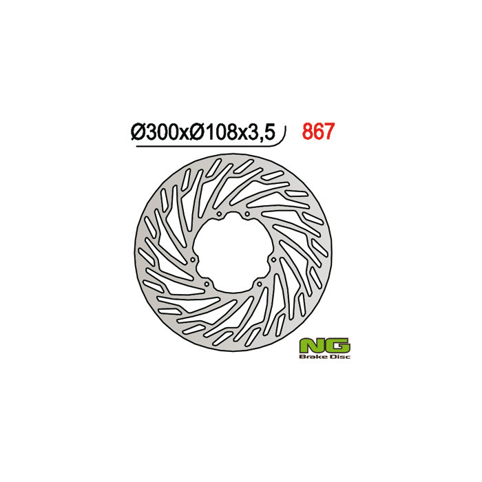 NG brake disc front DERBI 50 / 125, APRILIA 50 / 125, RIEJU 50 SMX (300x108x3.5)