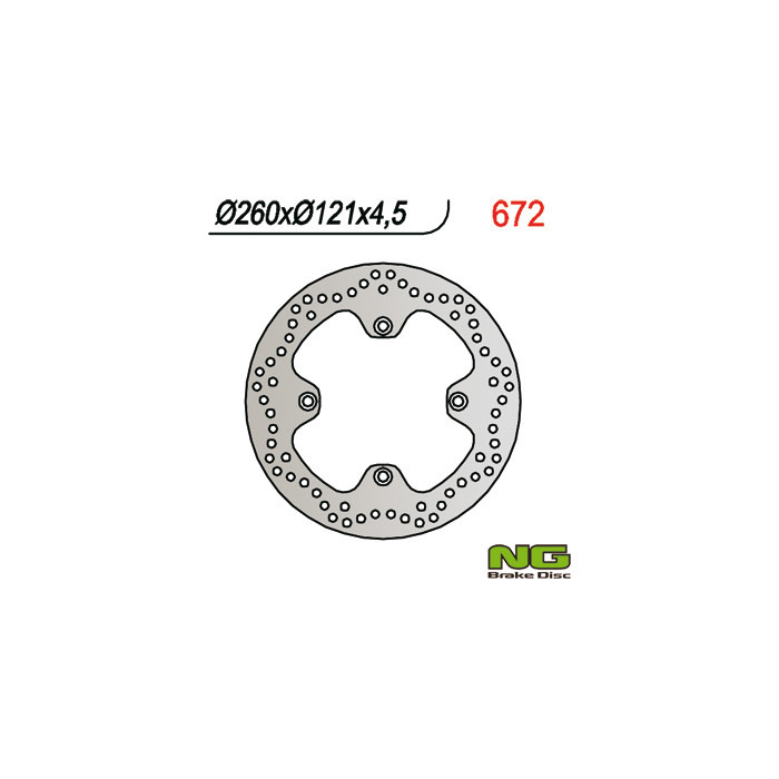 NG brake disc front SUZUKI AN 650 BURGMAN 02-03 (260X121X4,5)