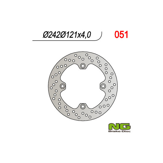 NG brake disc front SUZUKI DR 600 '85-'89 (242X121X4) (4X10,5mm)