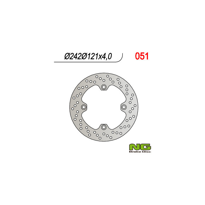 NG brake disc front SUZUKI DR 600 '85-'89 (242X121X4) (4X10,5mm)