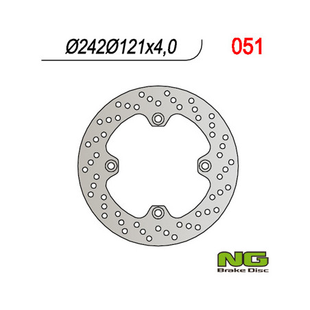 NG brake disc front SUZUKI DR 600 '85-'89 (242X121X4) (4X10,5mm)
