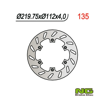 NG brake disc rear HUSQVARNA CR / WR / WRE 125 '92-'99, HUSABERG 350 / 400 / 450 / 501 '90-'98 (220X112X4) 6 holes diamet