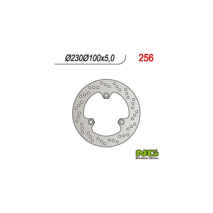 NG brake disc rear KAWASAKI GPZ500S '90-'03 (230x100x5) (3X10,5mm)