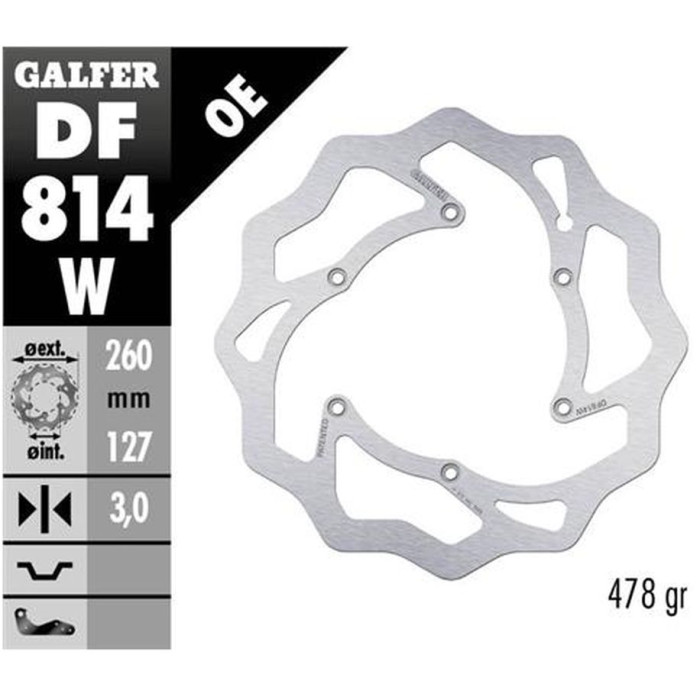 GALFER brake disc front BETA RR 250 / 300 / 350 '12-, RR 390 / 400 / 430 / 450 / 450 / 498 '14-, XTRAINER 250 / 300 '15-