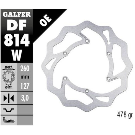 GALFER stabdžių diskas priekis BETA RR 250 / 300 / 350 '12-, RR 390 / 400 / 430 / 450 / 450 / 498 '14-, XTRAINER 250 / 300 '15- 