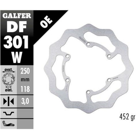 GALFER brake disc front SUZUKI RM 125 / 250 '85-'08, DR-Z 250 / 400 '00-, YAMAHA WR 250F '03-'16, WR / YZ 426F / 450F '00