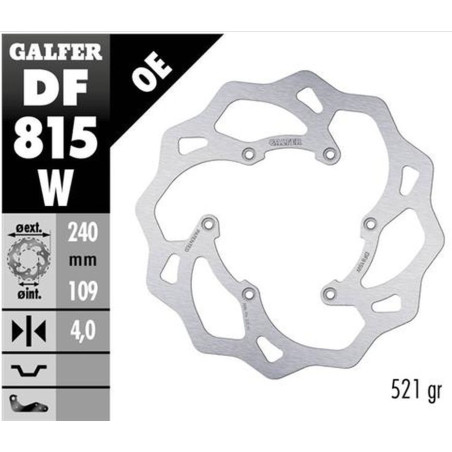 GALFER brake disc rear BETA RR 250 / 300 / 350 '12-, RR 390 / 400 / 430 / 450 / 450 / 498 '14-, XTRAINER 250 / 300 '15- WA