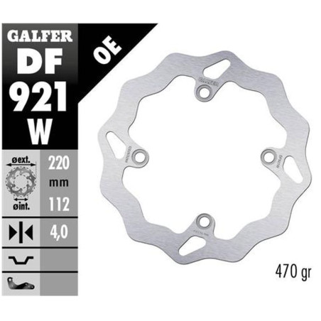 GALFER stabdžių diskas galas SHERCO SE / SEF 250 / 300 / 450 '14-, (TYLKO Z ZAWIESZENIAMI WP I KAYABA) SE 125 '21-, SE-R 2.5 / 3