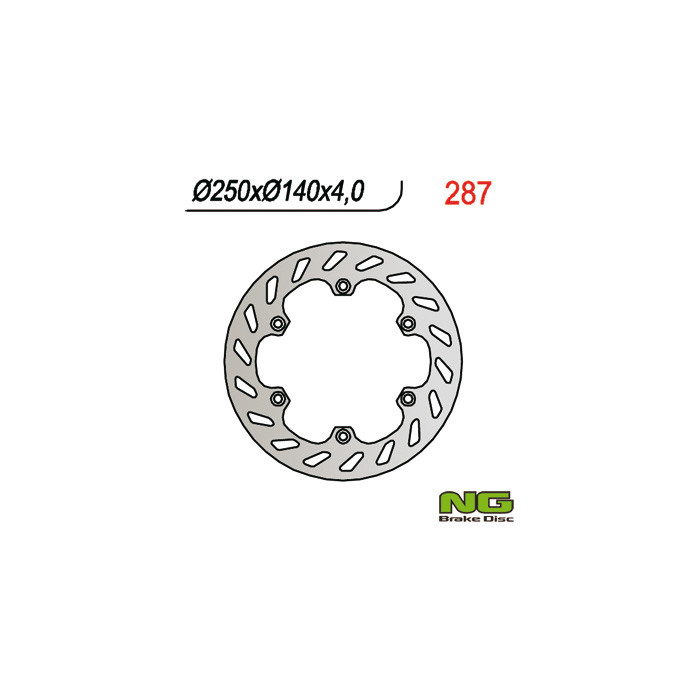 NG brake disc front APRILIA RX 50`03-06, ETX 125`85-90, RX 125`89-00 (250X140X4)