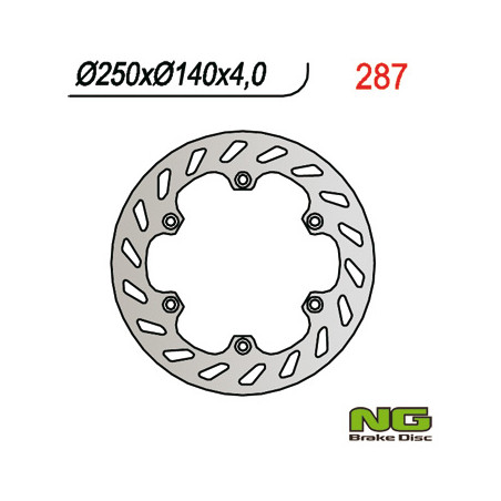 NG stabdžių diskas priekis APRILIA RX 50`03-06, ETX 125`85-90, RX 125`89-00 (250X140X4)