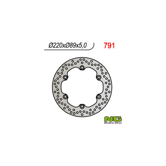 NG brake disc rear SUZUKI GSXR / SV / TL (220x89x5) (5X10,5mm)