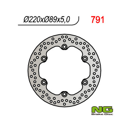 NG stabdžių diskas galas SUZUKI GSXR / SV / TL (220x89x5) (5X10,5mm)