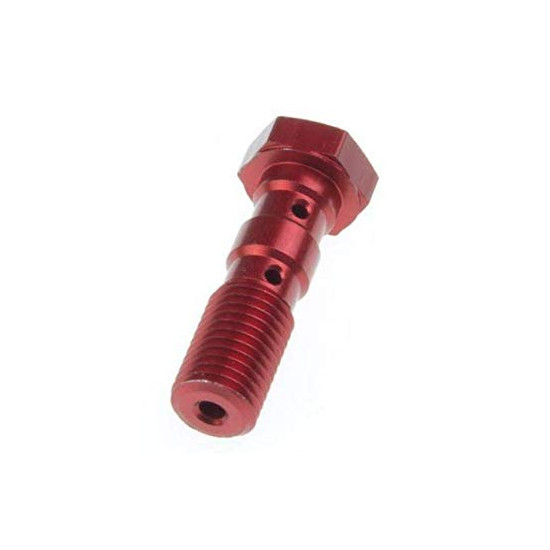 TRW LUCAS brake hose bolt M10X1.25 double color red