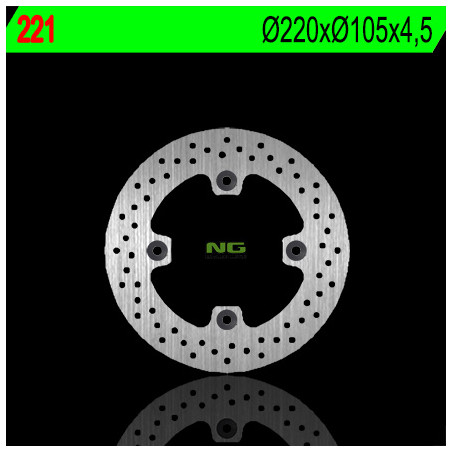 NG brake disc rear HONDA SILVER WING 125 / 150 '07-'11, XR 250R '90-'04, XR400R '95-'05, XR 600R '91-'99 (220X105X4,5) (4X
