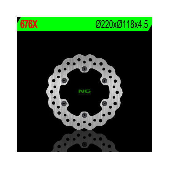 NG brake disc rear SUZUKI RM 125 / 250 (88-98), DRZ 400 (220X118X4,5) WAVE (6X6,5mm)