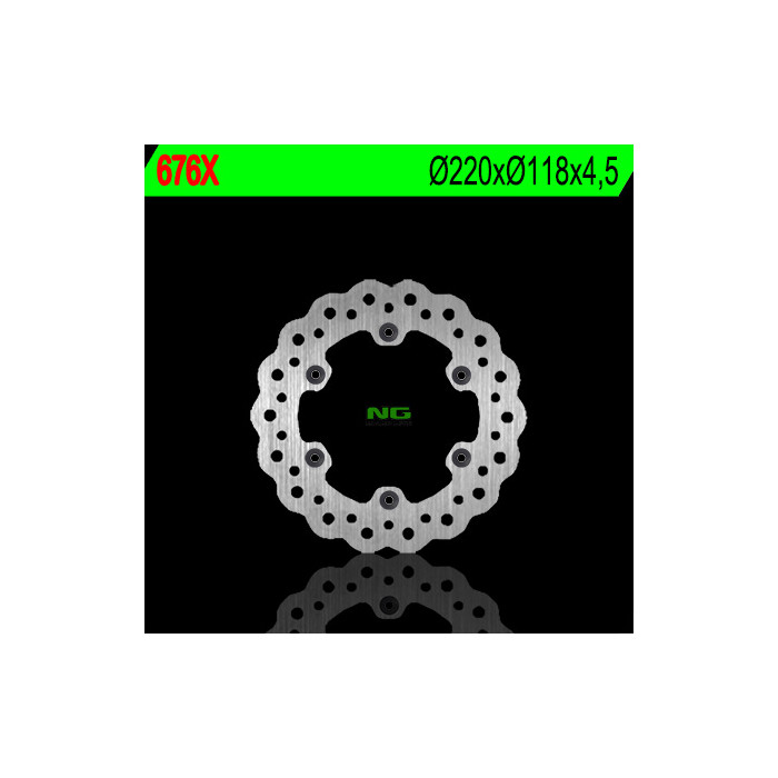 NG brake disc rear SUZUKI RM 125 / 250 (88-98), DRZ 400 (220X118X4,5) WAVE (6X6,5mm)