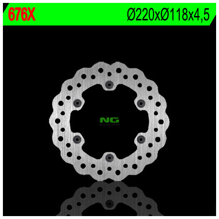NG brake disc rear SUZUKI RM 125 / 250 (88-98), DRZ 400 (220X118X4,5) WAVE (6X6,5mm)