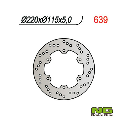 NG brake disc rear YAMAHA R6 99-02, R1 98-03 (220x115x5)