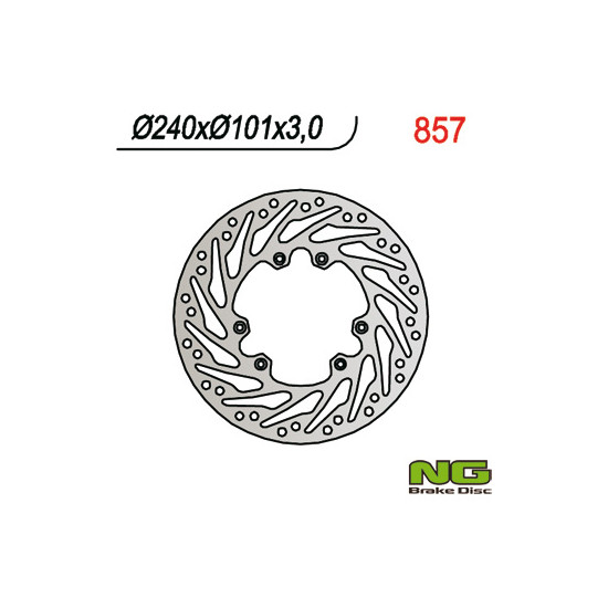 NG brake disc front HONDA CR 125 / 250, CRF 250 / 450 02-14 (240X101X3) TURBINA