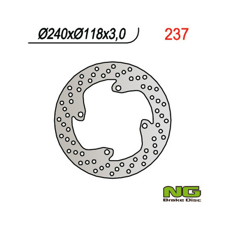 NG brake disc front HONDA CR 250R '91, CR 500 '87-'91 (240x118x3)