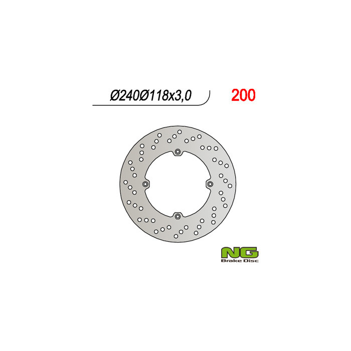 NG brake disc front HONDA XL 600R (83-87), CR 125 (85-88), CR 500 (88) (240x118x3)
