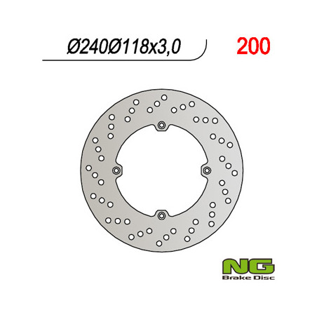 NG brake disc front HONDA XL 600R (83-87), CR 125 (85-88), CR 500 (88) (240x118x3)
