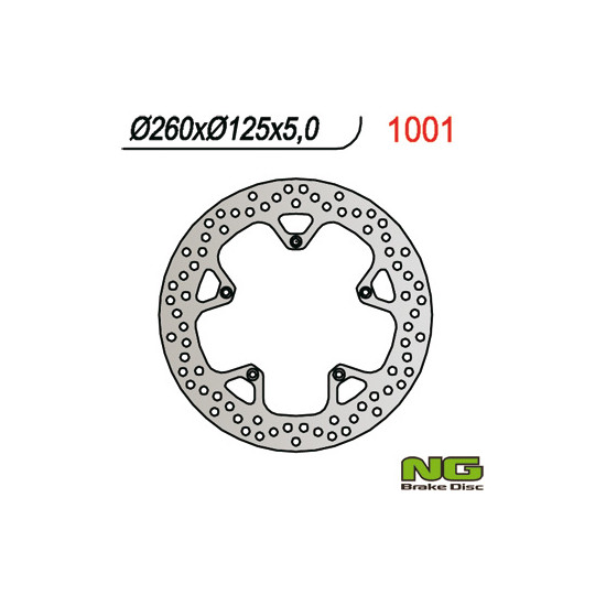 NG brake disc front PIAGGIO 125 / 250 / 400 / 500 (260x125x5)