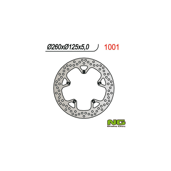 NG brake disc front PIAGGIO 125 / 250 / 400 / 500 (260x125x5)