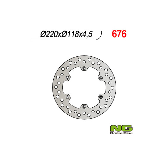 NG brake disc rear SUZUKI RM 125 / 250 (88-98), DRZ 400 (220x118x4.5)
