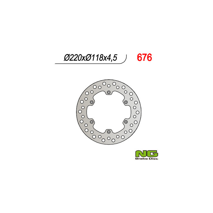 NG brake disc rear SUZUKI RM 125 / 250 (88-98), DRZ 400 (220x118x4.5)
