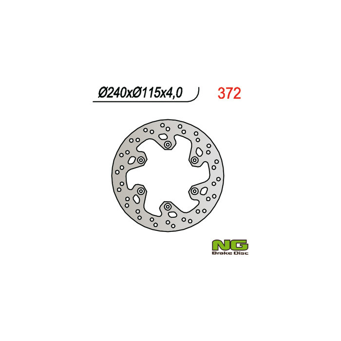 NG brake disc rear YAMAHA YZ 125 / 250 '98-'01, YZF 250 / 426 '01 (240x115x4)