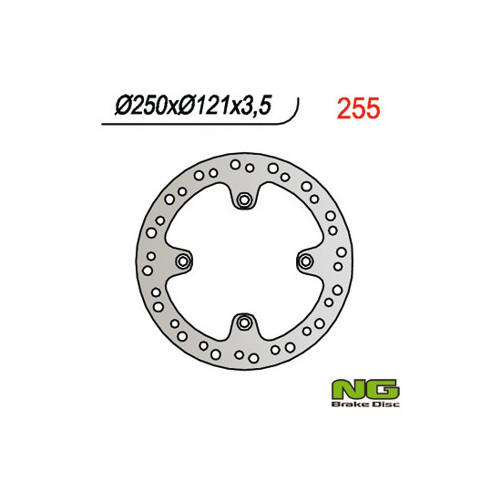 NG brake disc front SUZUKI DR 350 (91-99) (250X121X3,5)