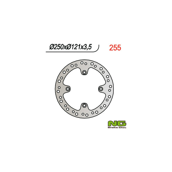 NG brake disc front SUZUKI DR 350 (91-99) (250X121X3,5)