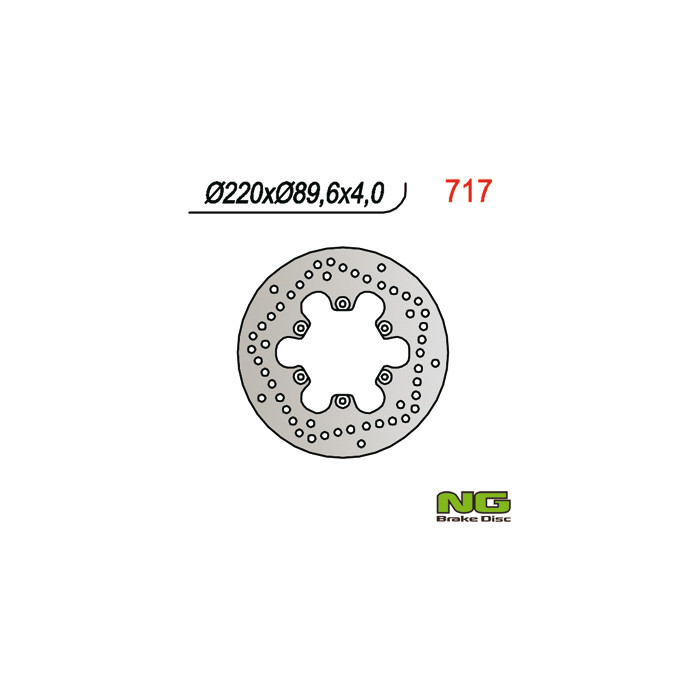 NG brake disc front / rear MALAGUTI 125 / 150 / 180 / 200 / 250 / 400 (220x89.6x4)