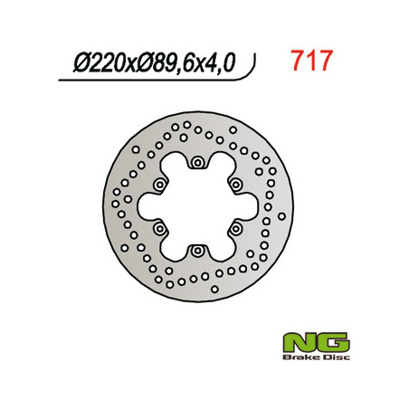 NG stabdžių diskas priekis / galas MALAGUTI 125 / 150 / 180 / 200 / 250 / 400 (220x89,6x4)