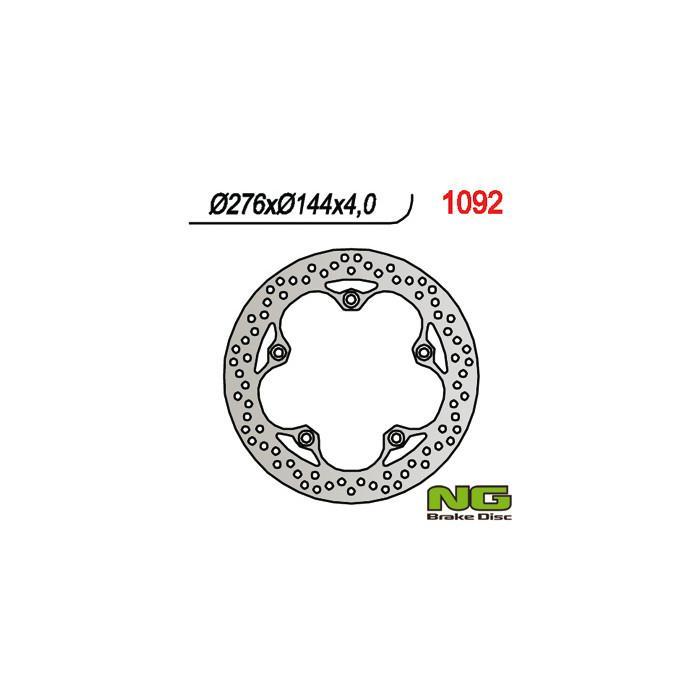 NG brake disc front HONDA CBF 250 '04-'09, CBR 125R '12-'17 (276X144X4) (5X10,5mm)