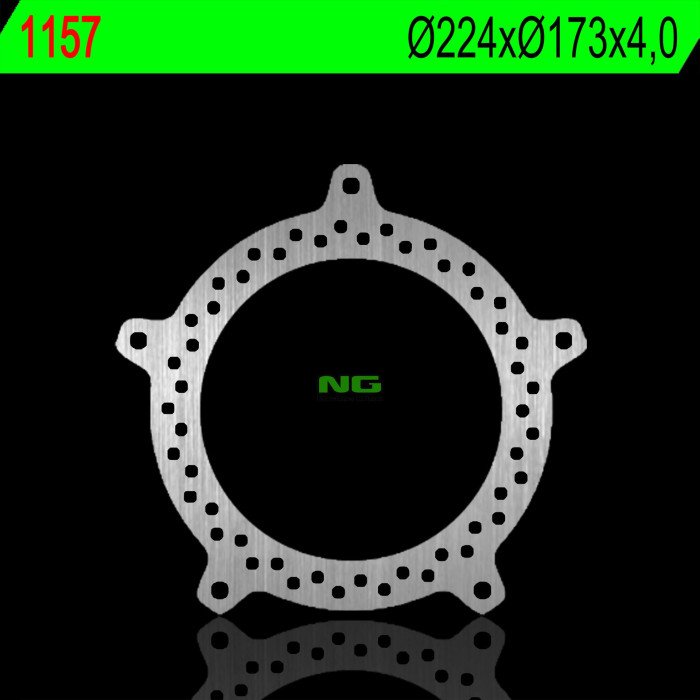 NG brake disc front SYM GTS / JOYRIDE / SHARK 125 / 200 01-16 (224X173X4,0mm) (5X10,5mm)