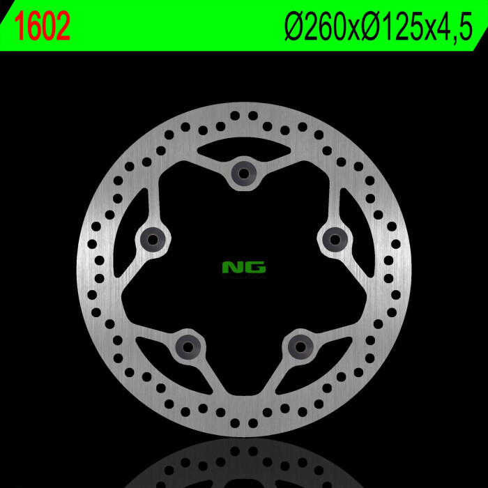 NG brake disc front / rear KYMCO PEOPLE 125 16-17, 300 16-17 (260X125X4,5,mm) (5X8,5mm)