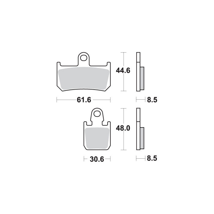 SBS brake pads KH442 / 4 TRACKSPORT SINTER gold color (REPLACES THE MIXTURE RS)