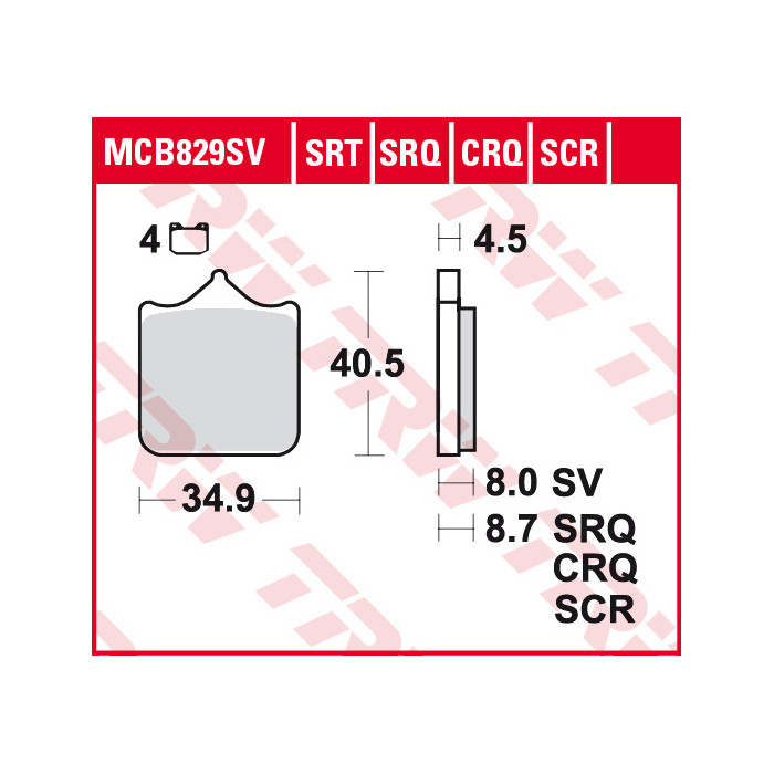 TRW LUCAS brake pads KH499 / 4 CARBON RACING (PERFORMANCE) BMW S 1000 RR 09-, front