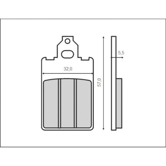 BRENTA brake pads KH116 (MALAGUTI, PIAGGIO 50 FREE, TOMOS, DT50R '97-03) (FT 3012)