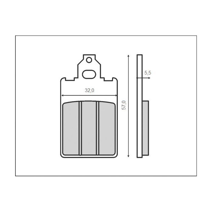 BRENTA brake pads KH116 (MALAGUTI, PIAGGIO 50 FREE, TOMOS, DT50R '97-03) (FT 3012)