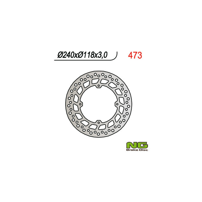 NG brake disc front HONDA CR 125 / 250 / 500 '84-'94, XR 250 / 400 / 600R (240x118x3) (4X6,5mm)