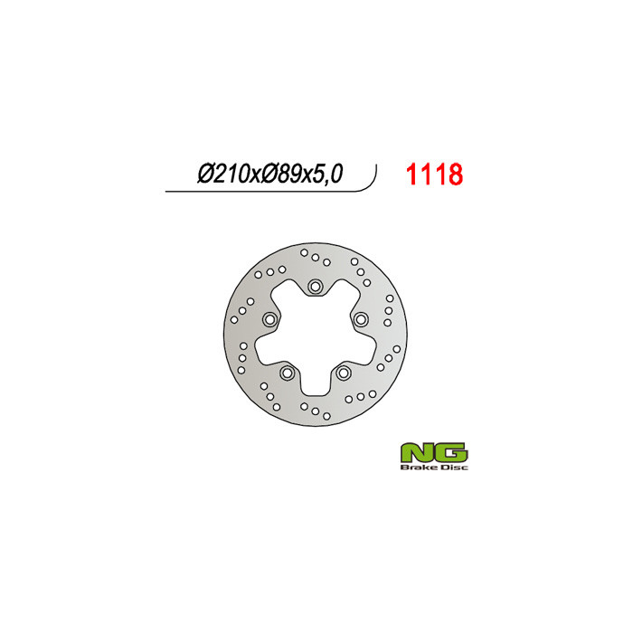 NG brake disc rear SUZUKI AN 400 '05-'19 AN 250 BURGMAN '07-'08 (210X89X5) (5X10,5mm)