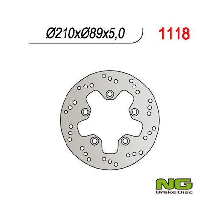 NG stabdžių diskas galas SUZUKI AN 400 '05-'19 AN 250 BURGMAN '07-'08 (210X89X5) (5X10,5mm)