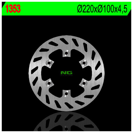 NG brake disc rear KAWASAKI KDX 125 '90-'99, KDX 250 '91-'93, KDX 220 '94-'96 (220X100X4,5) (6X10,5)