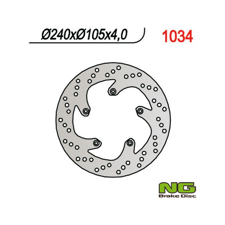 NG brake disc front BENELLI 250 / 400 VELVET (240x105x4)