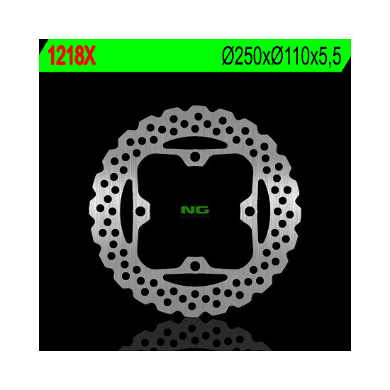 NG brake disc rear KAWASAKI Z750 / 800 / 1000 '07-'16, GTR 1400 '07-'15, ZZR 1400 '06-'15 (250X110X5,5) (4X10,5mm) WAVE