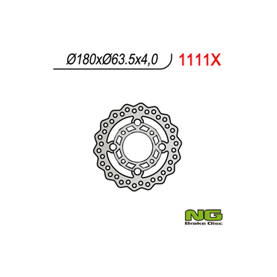 NG brake disc front KTM QUAD 450 / 505 / 525 (180X63,5X4) WAVE